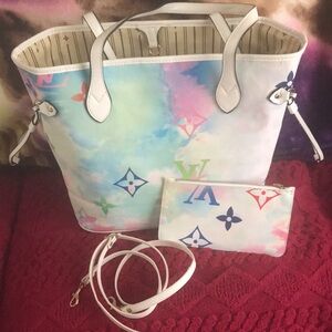 Multicolor Tie Dye Designer Tote Bag MM